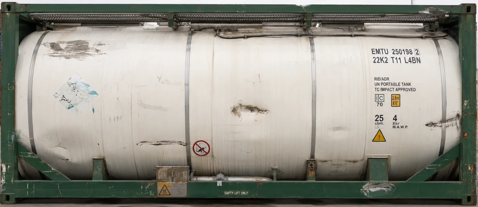 Sample industrial tank damage inspection